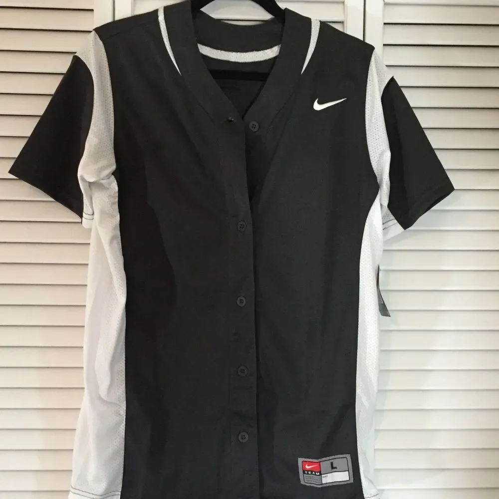 NWT Nike Women's Softball Jersey Athletic Large Dark Gray‎